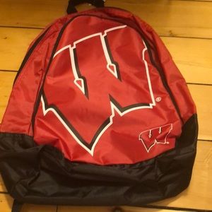 NWT Wisconsin Badgers dual compartment Backpack